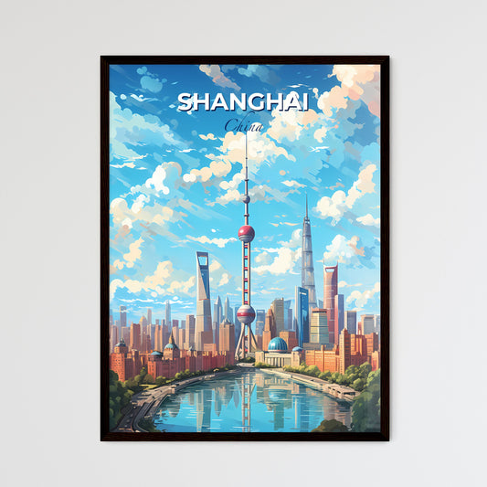 Shanghai China Skyline - A City With A Tall Tower And A River - Customizable Travel Gift Default Title