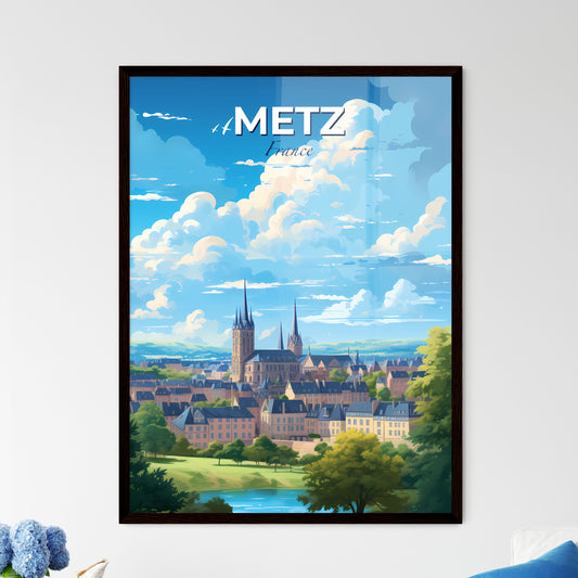 Metz France Skyline - A City With Towers And Trees - Customizable Travel Gift Default Title
