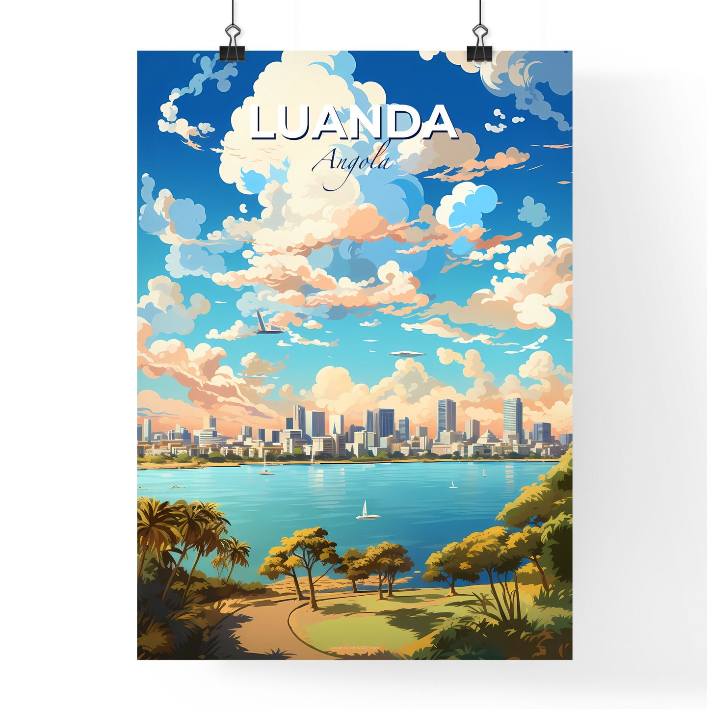 Luanda Angola Skyline - A City By The Water - Customizable Travel Gift Default Title