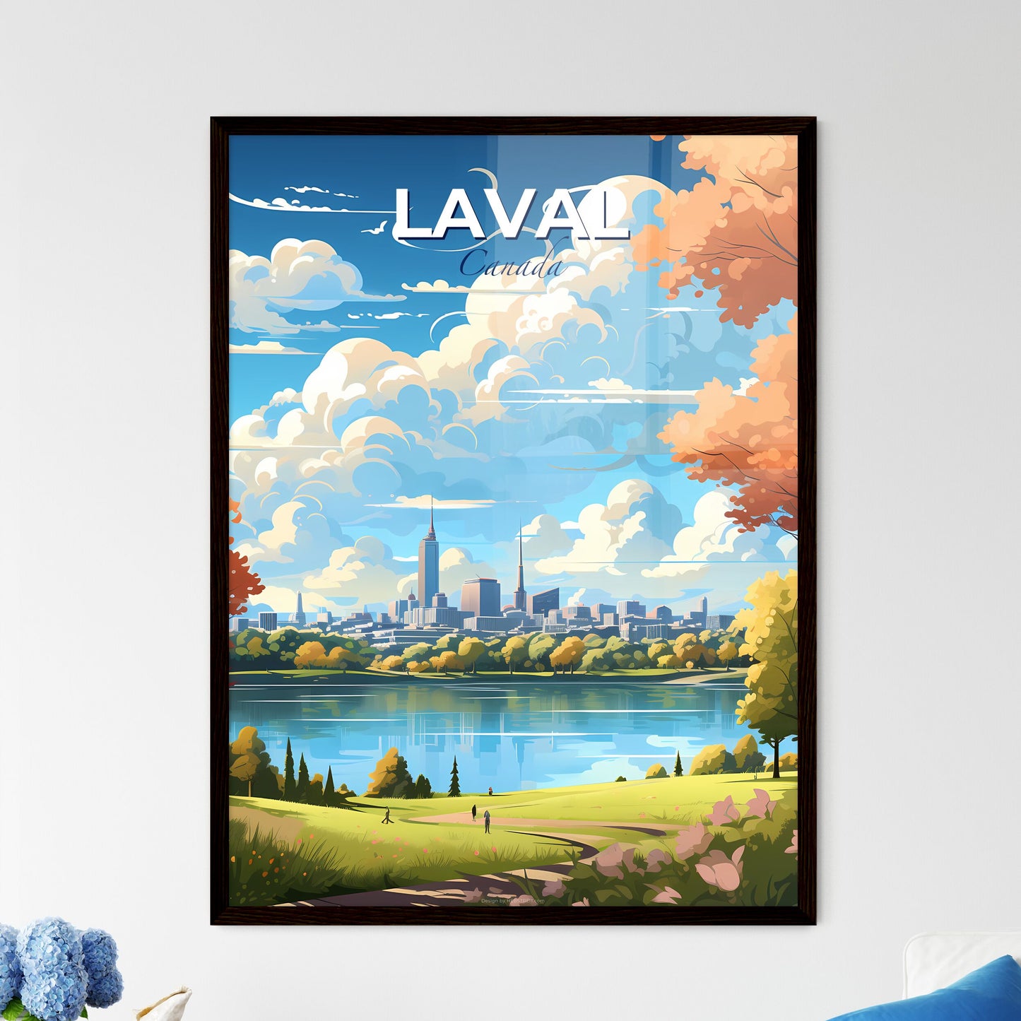 Laval Canada Skyline - A City By A Lake - Customizable Travel Gift Default Title