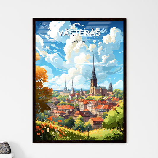 Vsters Sverige Skyline - A City With A Tower And Trees - Customizable Travel Gift Default Title