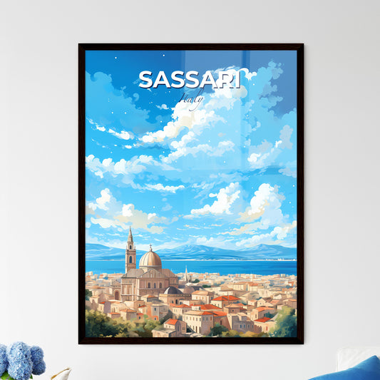 Sassari Italy Skyline - A City With A Tower And A Body Of Water - Customizable Travel Gift Default Title