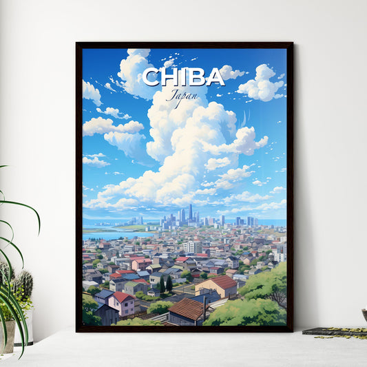 Chiba Japan Skyline - A City With Buildings And Trees And A Body Of Water - Customizable Travel Gift Default Title