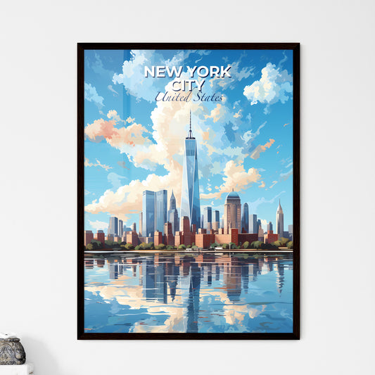 New York City Skyline - A City Skyline With A Body Of Water - Customizable Travel Gift Default Title