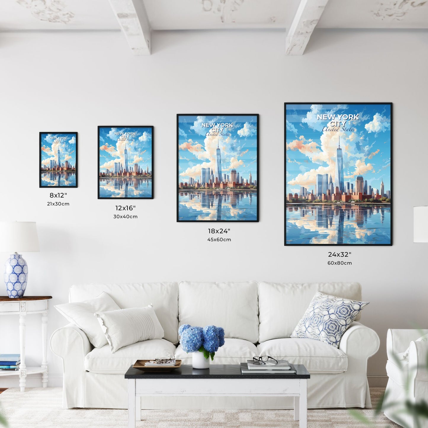 New York City Skyline - A City Skyline With A Body Of Water - Customizable Travel Gift Default Title