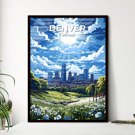 Denver Colorado Skyline - A City Landscape With A City In The Background - Customizable Travel Gift Default Title