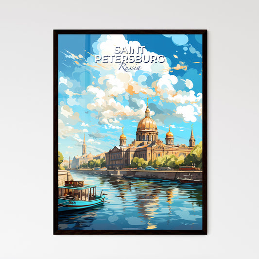Saint Petersburg Russia Skyline - A Water Next To A Building - Customizable Travel Gift Default Title