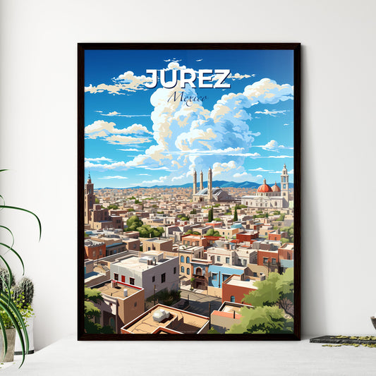 Jurez Mexico Skyline - A City With Buildings And Trees - Customizable Travel Gift Default Title