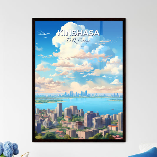 Kinshasa Dr Congo Skyline - A Cityscape With Water And Clouds - Customizable Travel Gift Default Title