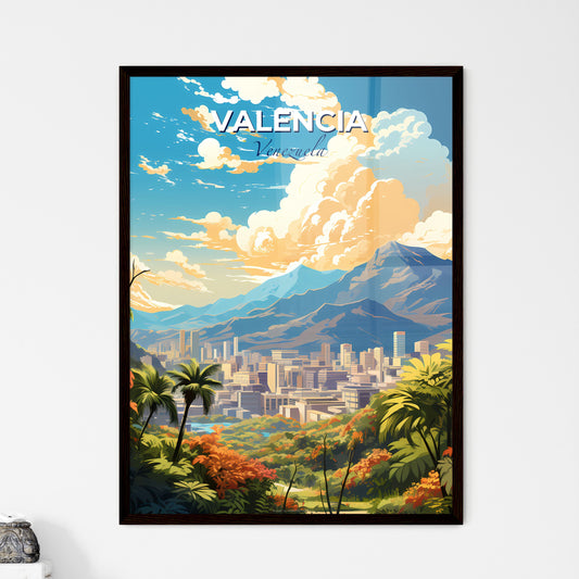 Valencia Venezuela Skyline - A Landscape Of A City With Trees And Mountains - Customizable Travel Gift Default Title