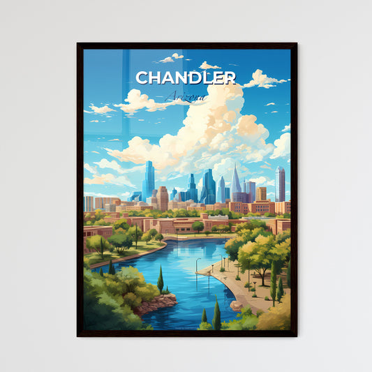 Chandler Arizona Skyline - A River Running Through A City - Customizable Travel Gift Default Title