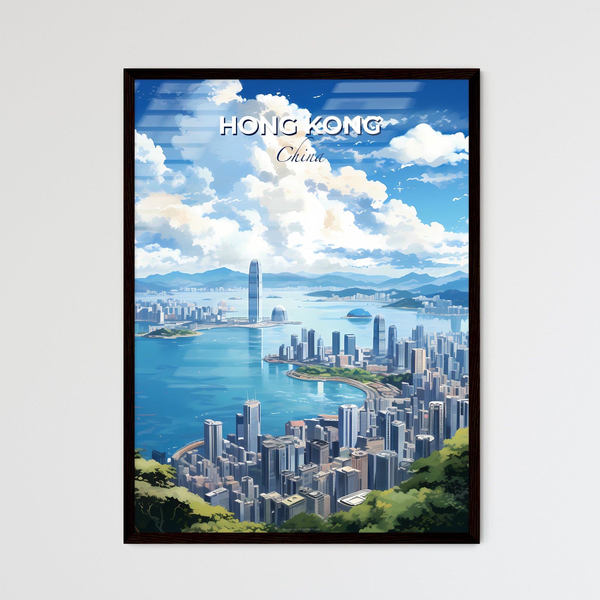 Hong Kong China Skyline - A City By The Water - Customizable Travel Gift Default Title