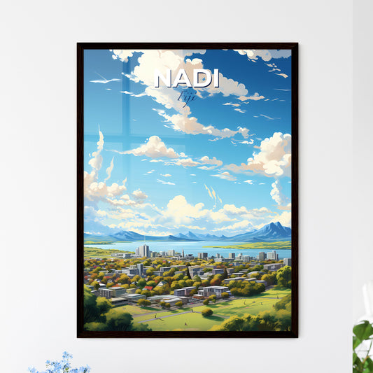 Nadi Fiji Skyline - A City With Trees And Mountains In The Background - Customizable Travel Gift Default Title