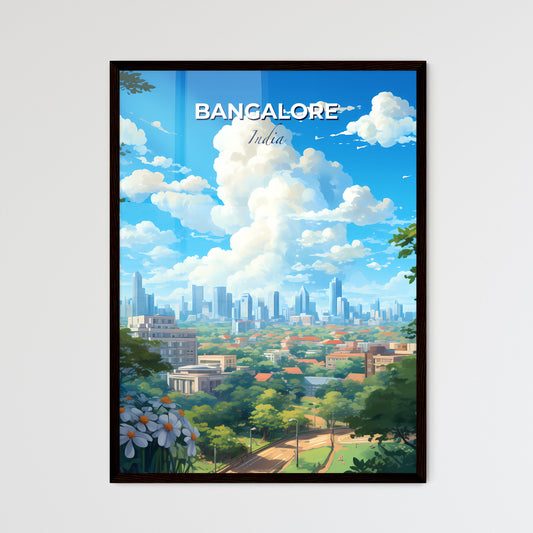 Bangalore India Skyline - A City Landscape With Trees And Buildings - Customizable Travel Gift Default Title