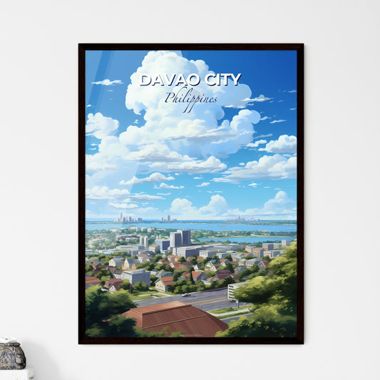 Davao City Philippines Skyline - A Cityscape With A Road And Buildings - Customizable Travel Gift Default Title