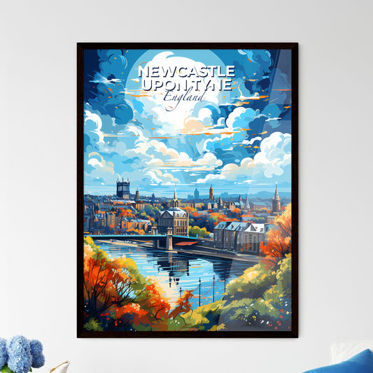 Newcastle upon Tyne England Skyline - A City With A Bridge And Trees - Customizable Travel Gift Default Title