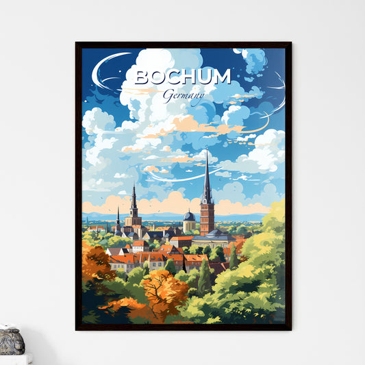Bochum Germany Skyline - A City With Trees And Buildings - Customizable Travel Gift Default Title