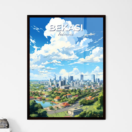 Bekasi Indonesia Skyline - A City With Trees And Buildings - Customizable Travel Gift Default Title