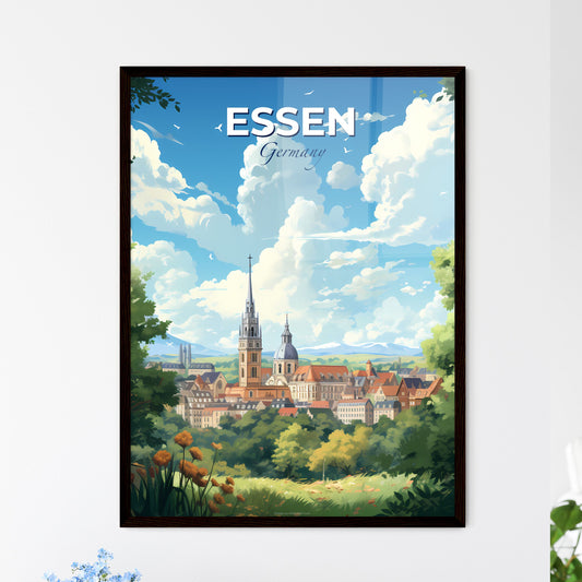 Essen Germany Skyline - A City With A Tower And Trees - Customizable Travel Gift Default Title