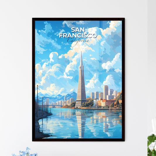San Francisco Skyline - A City With A Tall Tower And A Body Of Water - Customizable Travel Gift Default Title