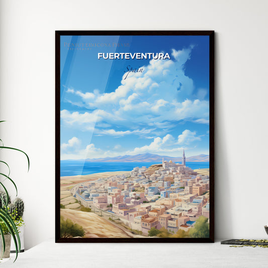 Fuerteventura Spain Skyline - A City On A Hill By The Water - Customizable Travel Gift Default Title