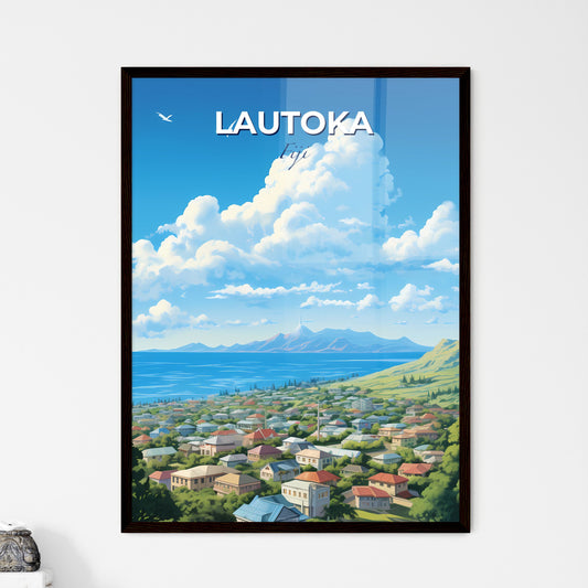 A Poster of Lautoka Fiji Skyline - A Landscape Of A Town By The Water - Customizable Travel Gift Default Title