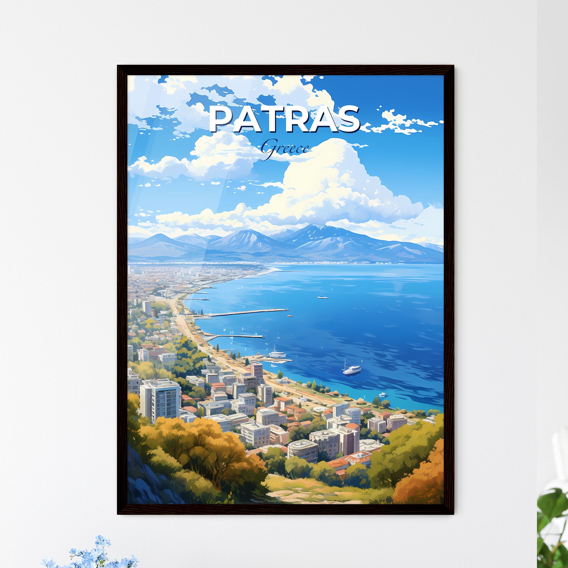 Patras Greece Skyline - A City Next To The Water - Customizable Travel Gift Default Title