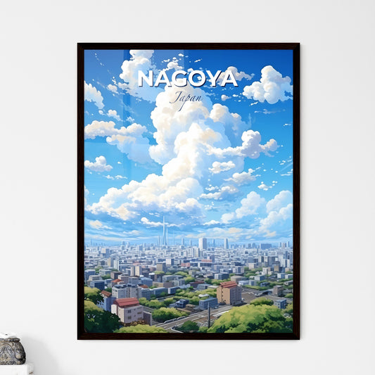 Nagoya Japan Skyline - A Large City With Many Buildings And A Blue Sky With Clouds - Customizable Travel Gift Default Title