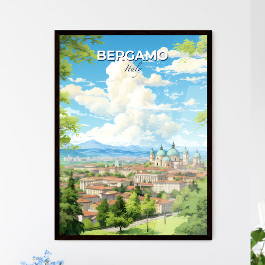 Bergamo Italy Skyline - A City With Many Buildings And Trees - Customizable Travel Gift Default Title