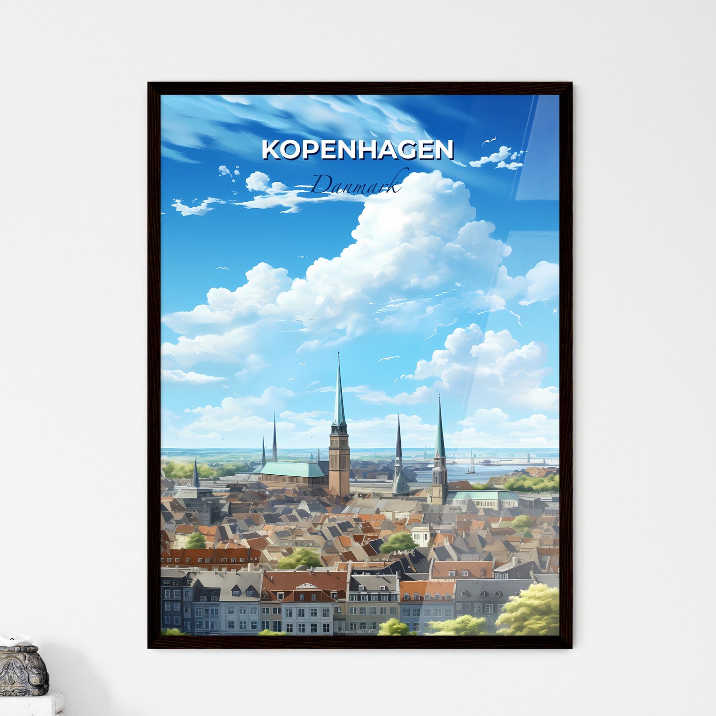 Kopenhagen Danmark Skyline - A City With Many Steeples And A River - Customizable Travel Gift Default Title