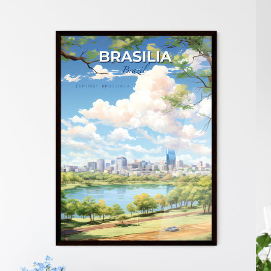 Brasilia Brazil Skyline - A Cityscape With A Lake And Trees - Customizable Travel Gift Default Title