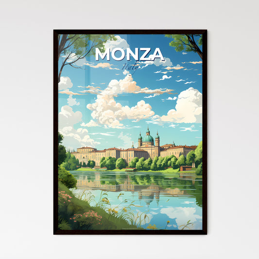 Monza Italy Skyline - A Building Next To A Body Of Water - Customizable Travel Gift Default Title
