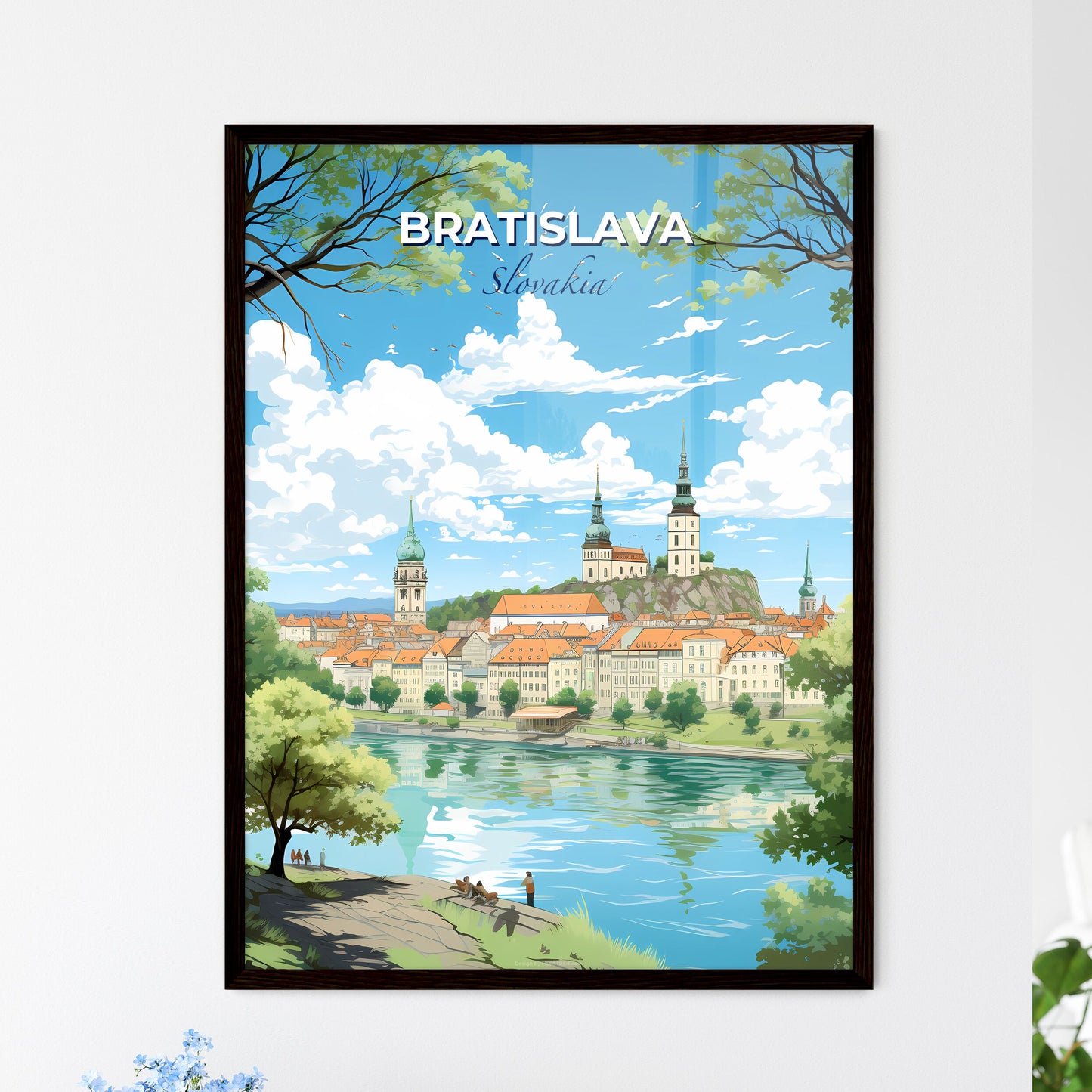Bratislava Slovakia Skyline - A City By A River - Customizable Travel Gift Default Title