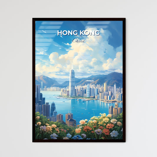 Hong Kong China Skyline - A Cityscape With A Body Of Water And Mountains - Customizable Travel Gift Default Title