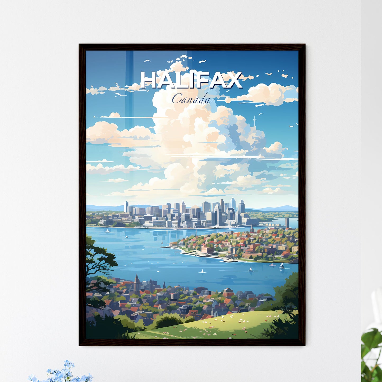 Halifax Canada Skyline - A City By A Body Of Water - Customizable Travel Gift Default Title