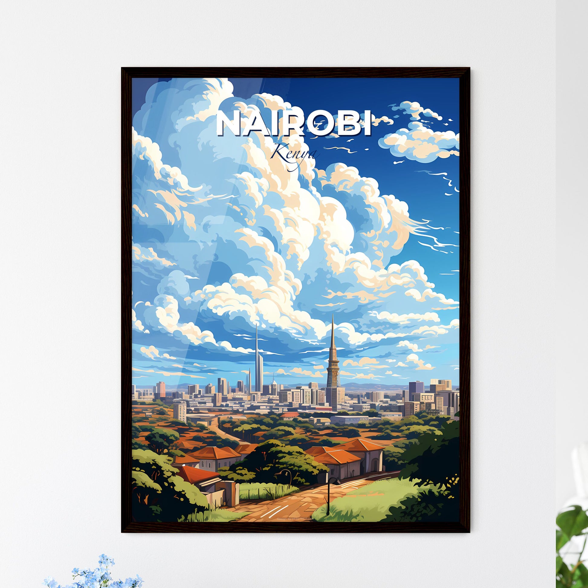 Nairobi Kenya Skyline - A City Landscape With Trees And Buildings - Customizable Travel Gift Default Title