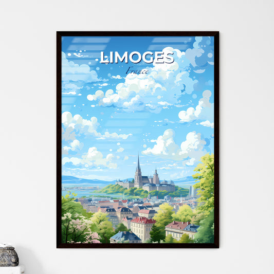 Limoges France Skyline - A City Landscape With A Castle And Trees - Customizable Travel Gift Default Title