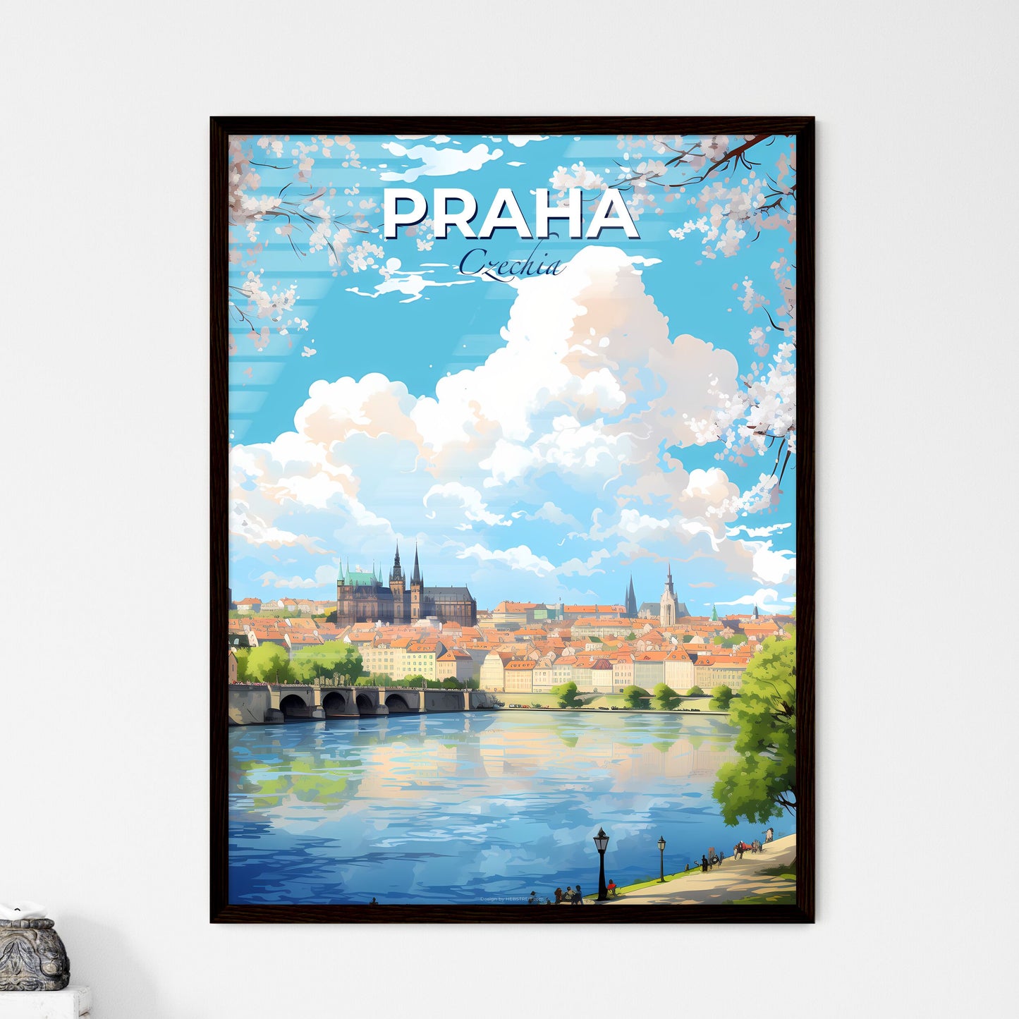 Praha Czechia Skyline - A City By A River - Customizable Travel Gift Default Title