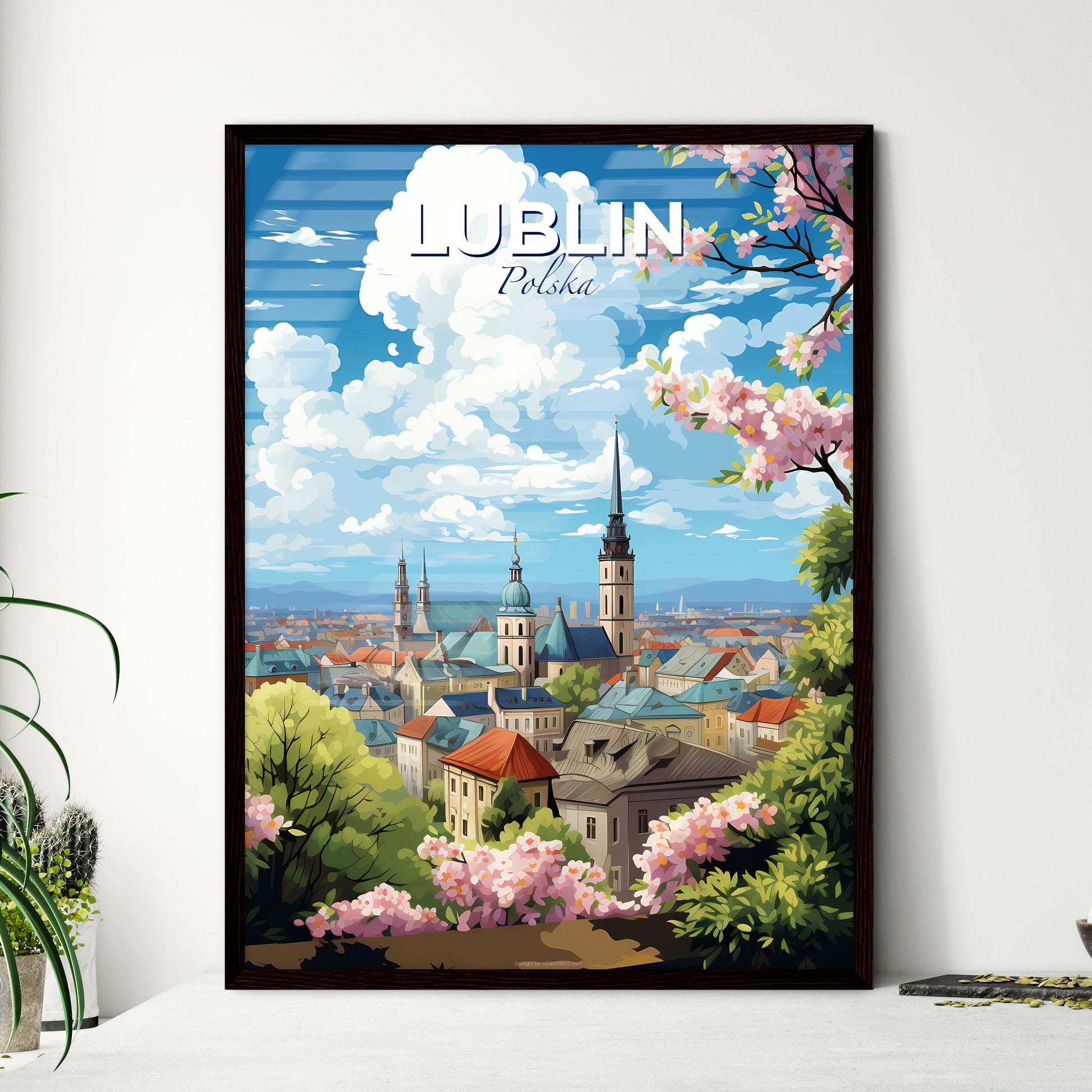 Lublin Polska Skyline - A City With Trees And Flowers - Customizable Travel Gift Default Title