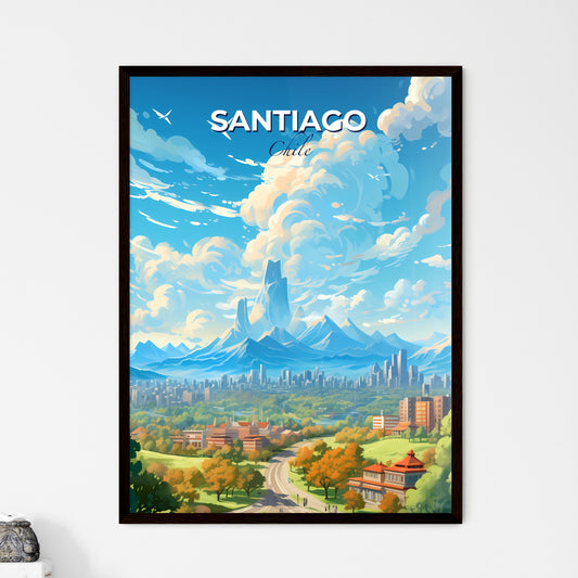 Santiago de Chile Skyline - A Landscape Of A City With Mountains And Trees - Customizable Travel Gift Default Title