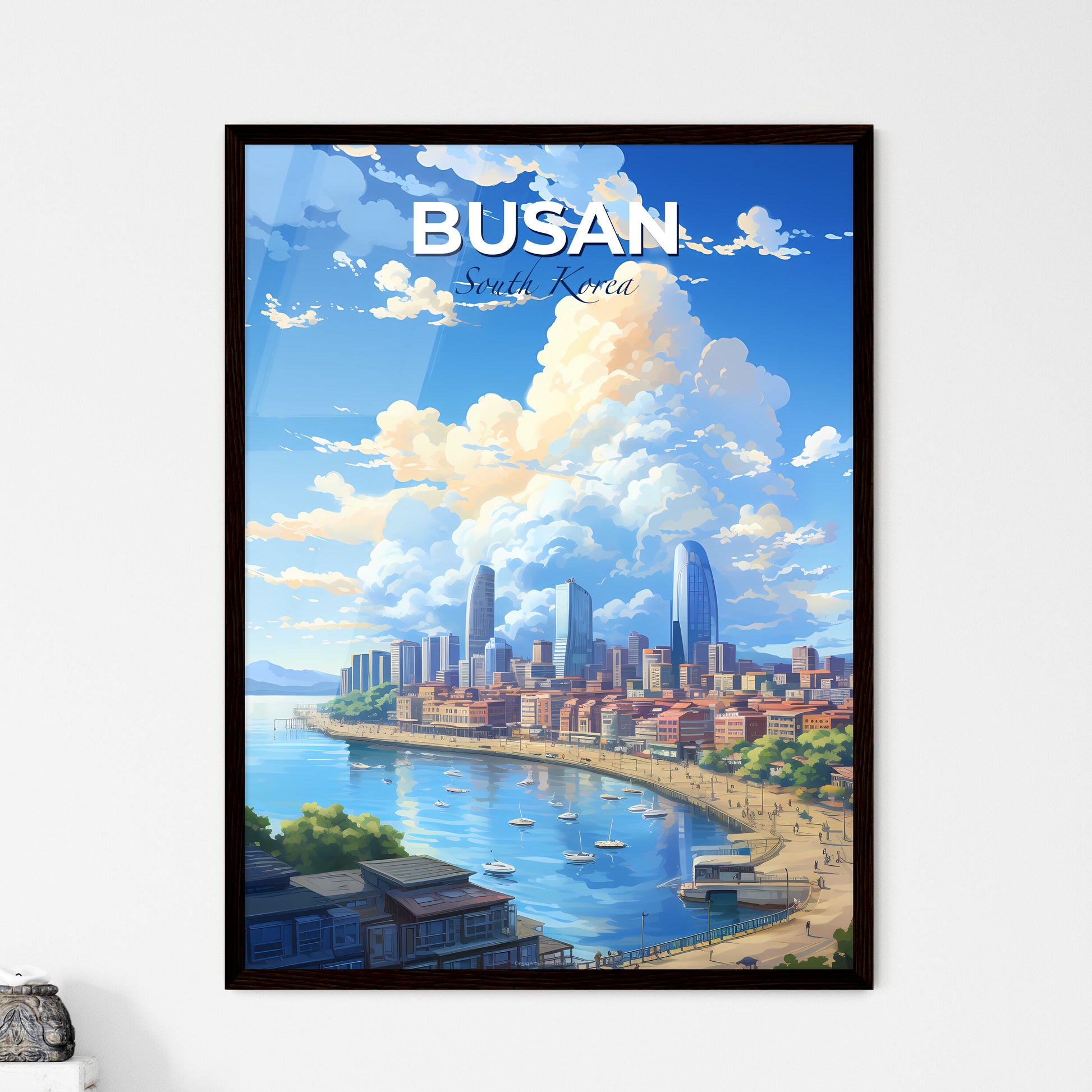 Busan South Korea Skyline - A City By The Water - Customizable Travel Gift Default Title