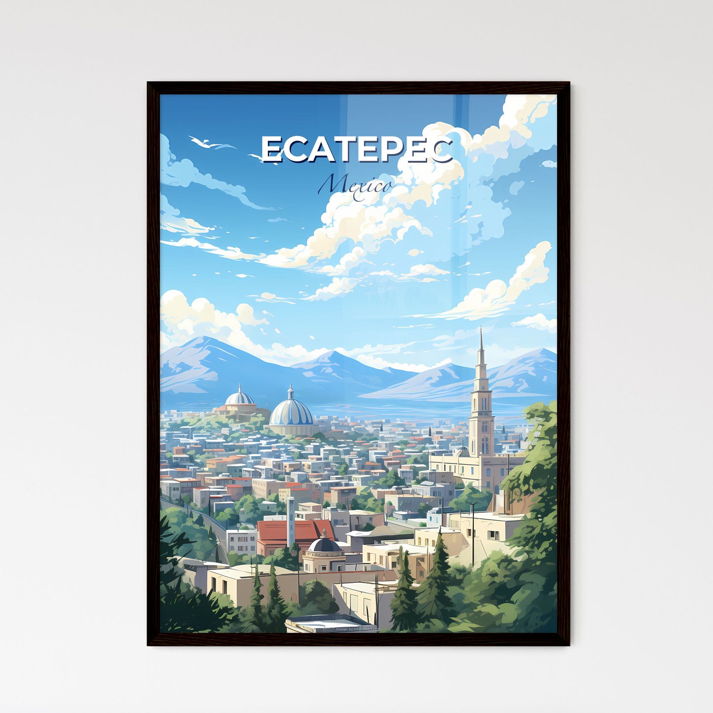 Ecatepec Mexico Skyline - A City With Mountains In The Background - Customizable Travel Gift Default Title