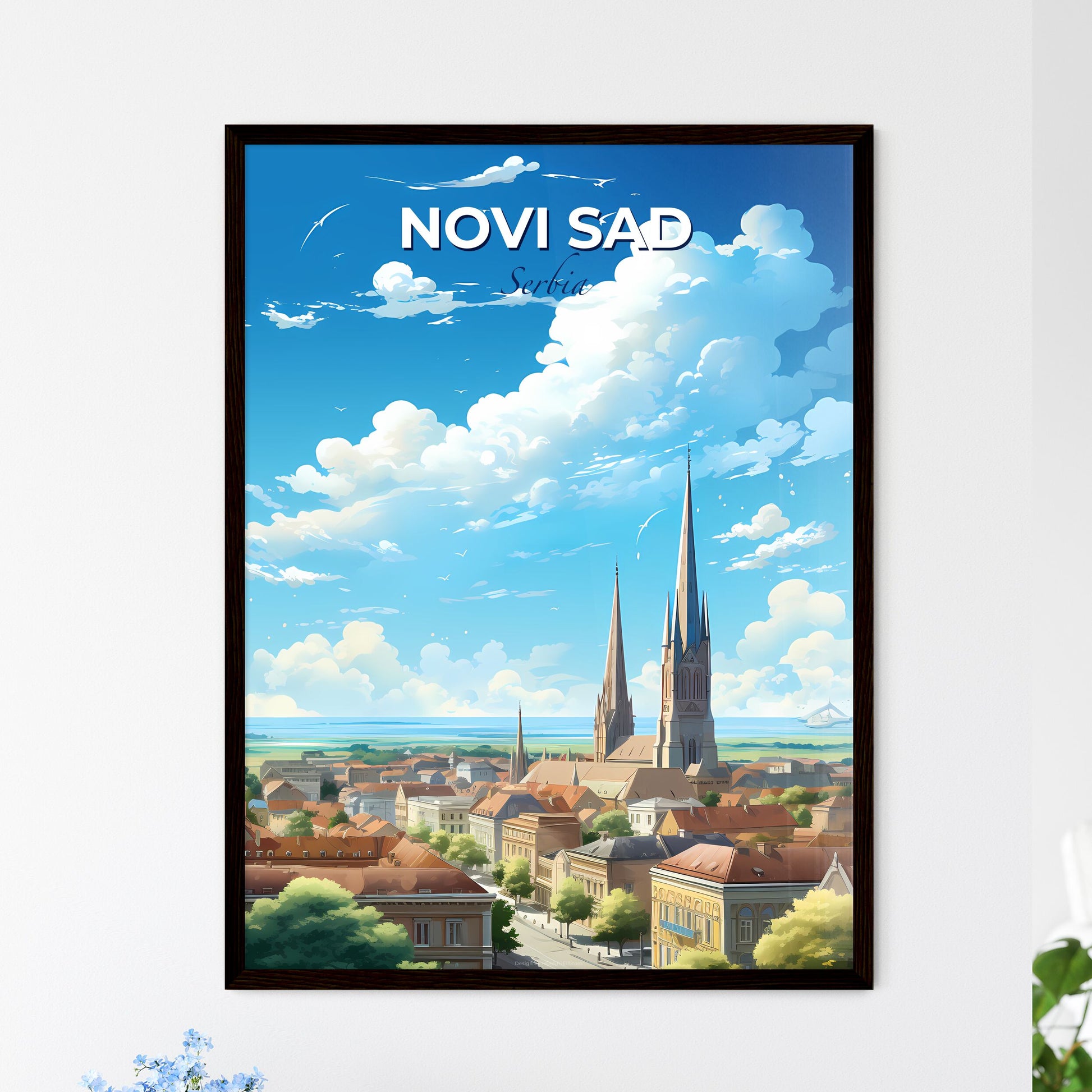Novi Sad Serbia Skyline - A City With Tall Towers And Buildings - Customizable Travel Gift Default Title