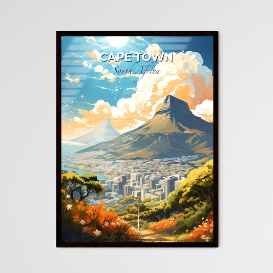Cape Town South Africa Skyline - A Landscape Of A City And Mountains - Customizable Travel Gift Default Title