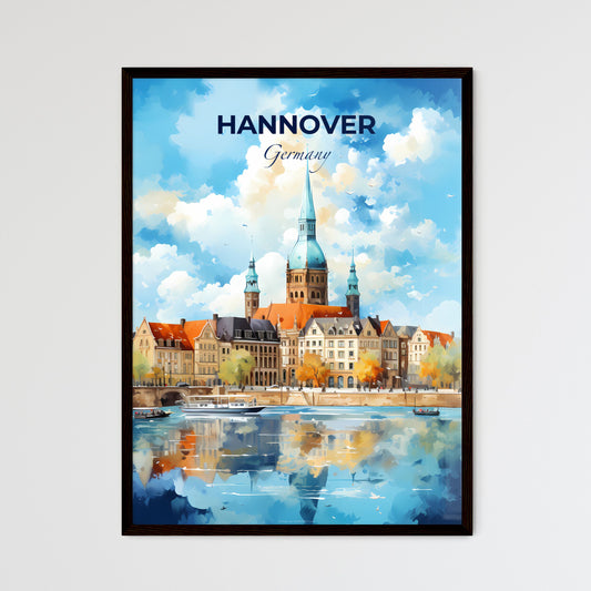 Hannover Germany Skyline - A Watercolor Painting Of A Castle And A Boat - Customizable Travel Gift Default Title