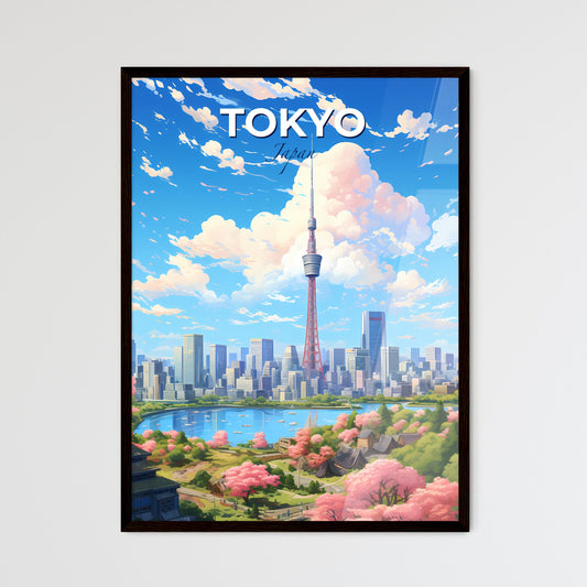 Tokio Skyline - A City Landscape With A Lake And A Tower - Customizable Travel Gift Default Title