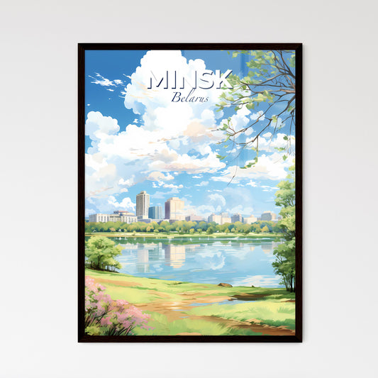 Minsk Belarus Skyline - A Water Body With Trees And Buildings In The Background - Customizable Travel Gift Default Title