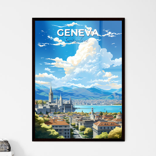 Geneva Switzerland Skyline - A City With A Lake And Mountains - Customizable Travel Gift Default Title