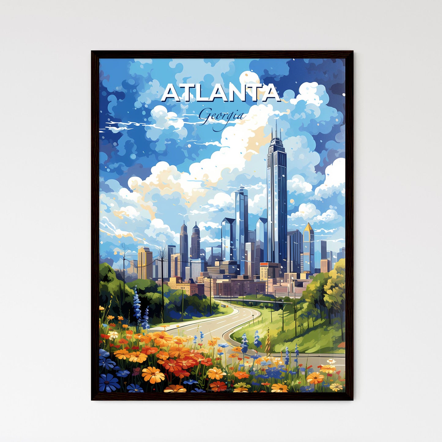 Atlanta Georgia Skyline - A Road Leading To A City - Customizable Travel Gift Default Title