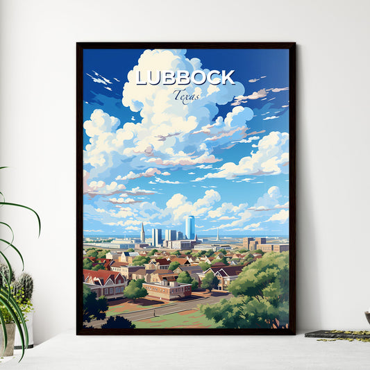 Lubbock Texas Skyline - A Cityscape With Clouds In The Sky - Customizable Travel Gift Default Title
